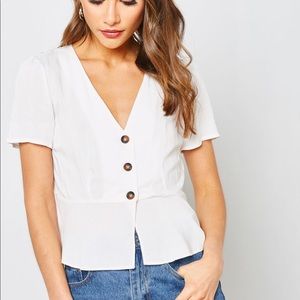 COPY - Forever21 white button down blouse